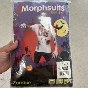 New Morphsuits Zombie Costume Adult a Size XL 5' 10" To 6’3”